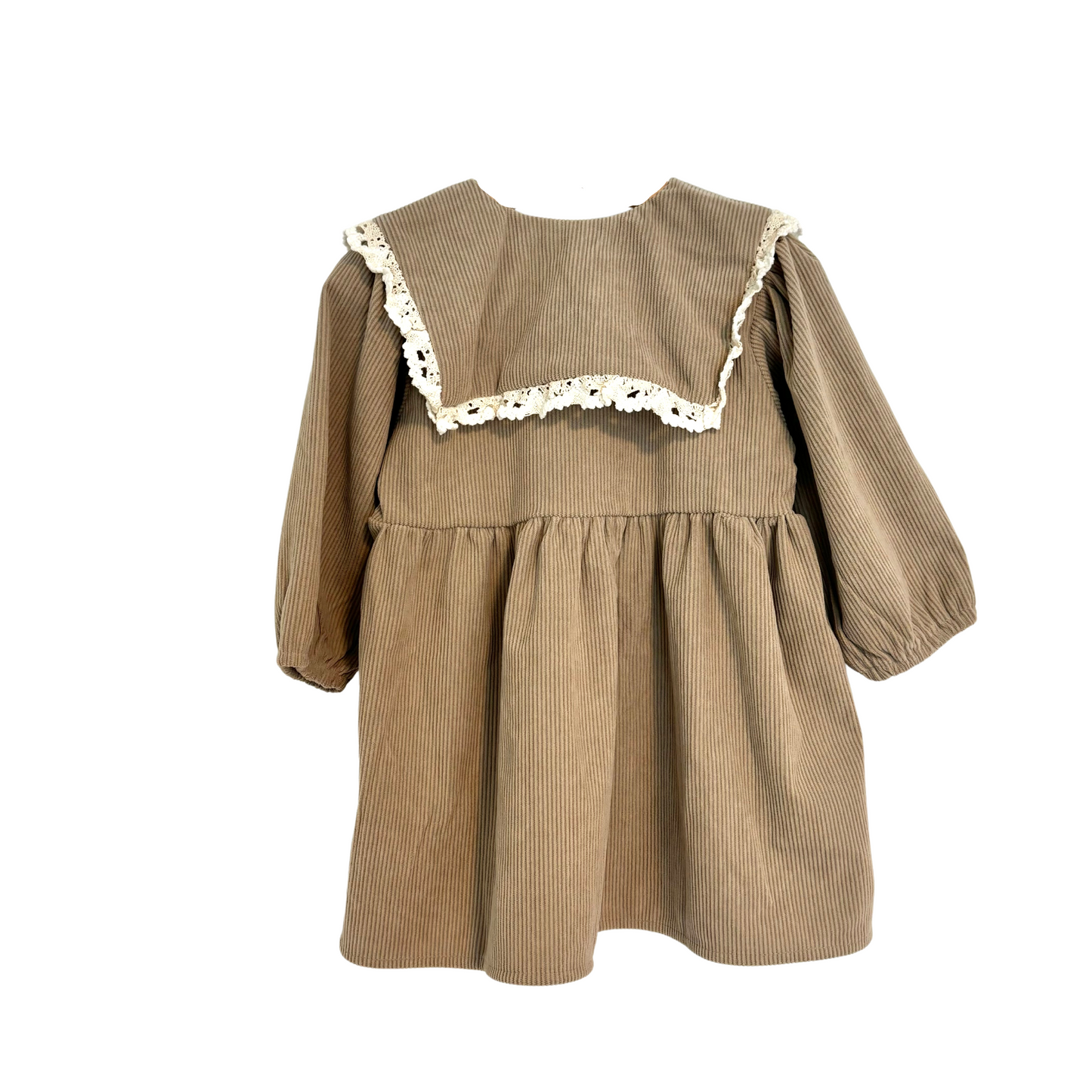 Corduroy collar dress