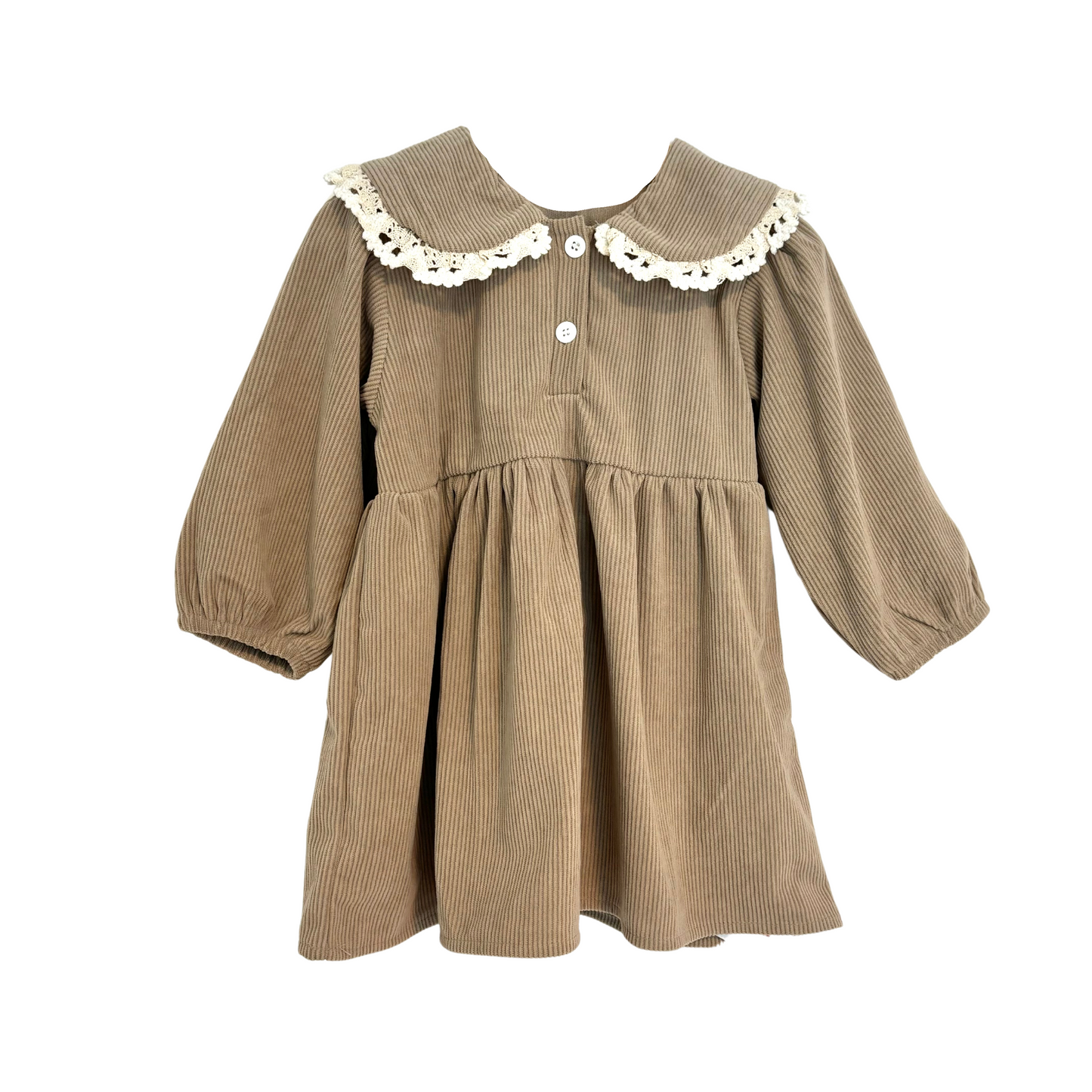 Corduroy collar dress