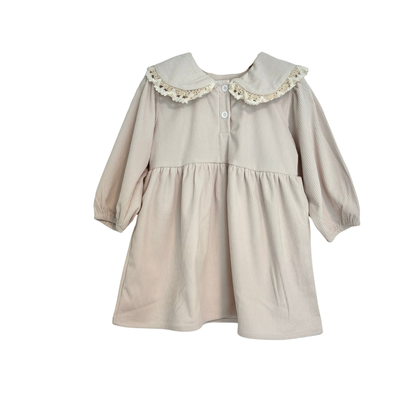 Corduroy collar dress